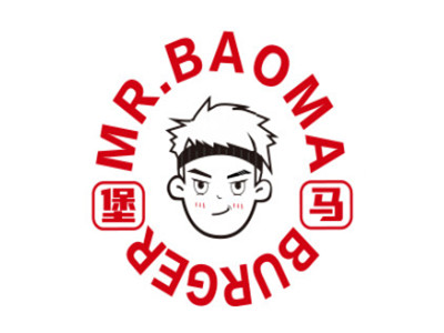 堡马先生汉堡店品牌LOGO